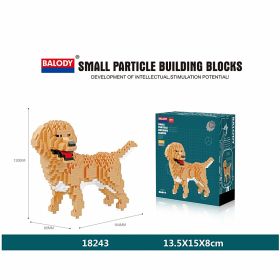 Cartoon Dog Building Blocks Mini Dachshund Poodle Doberman Model Children's Toy Gift Dog Pet Building Blocks - 18243 - With box