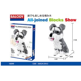 Cartoon Dog Building Blocks Mini Dachshund Poodle Doberman Model Children's Toy Gift Dog Pet Building Blocks - 16049 - With box