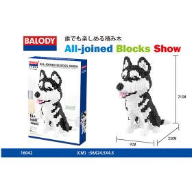 Cartoon Dog Building Blocks Mini Dachshund Poodle Doberman Model Children's Toy Gift Dog Pet Building Blocks - 16042 - With box