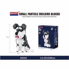 Cartoon Dog Building Blocks Mini Dachshund Poodle Doberman Model Children's Toy Gift Dog Pet Building Blocks - 18242 - With box