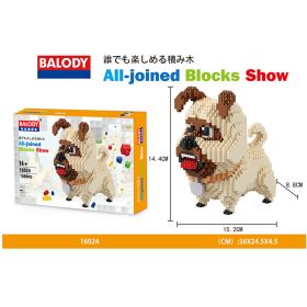 Cartoon Dog Building Blocks Mini Dachshund Poodle Doberman Model Children's Toy Gift Dog Pet Building Blocks - 16024 - With box