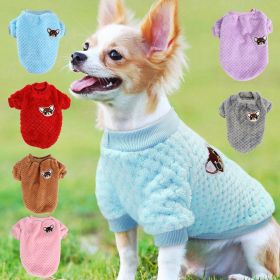 Pet Dog Clothes flannel Dog Winter clothe Puppy - PURPLE - XL