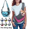 Pet Puppy Carrier S/L Outdoor Travel Dog Shoulder Bag Mesh Oxford Single Comfort Sling Handbag Tote Pouch - Rose Red - L