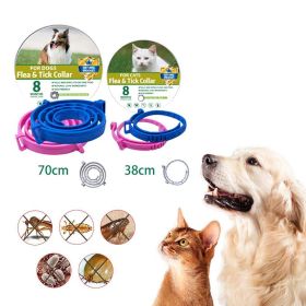 Boxed Anti Flea And Tick Dog Collar Dog Antiparasitic Collar Cat Mosquitoes Insect Repellent Retractable Deworming Pet Accessories - pink - 38cm