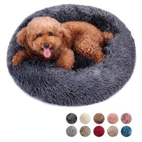 Soft Dog Bed Cat Beds Cat Sleeping Plush Mat Cushion Kitten Nest Sofa Kennel For Puppy Colorful Fluffy Warm Comfortable Pet Bed - pink - 50cm