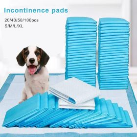 Pet Training 1 Bag Pads Super Absorbent Pet Diaper Disposable Healthy Nappy Mat Pet Dog Leak-proof Pee Pads with Quick-dry Surface - Blue - 100pcs 33x