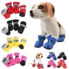 Anti-slip Pet Dog shoes Waterproof boots shoes puppy cat socks boots dog shoes - Blue - 4