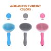 One-click Hair Removal Pet Comb Cat Comb Automatically Faded Dog Comb Pet Supplies Dog Brush Pet Accessories Pet Grooming - blue