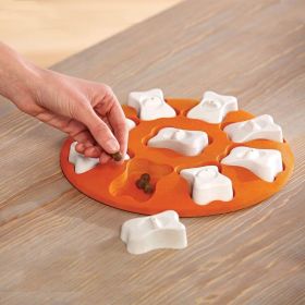 Pet Puzzle Treat Toy Interactive Food Dispenser Toy Slow Feeder Iq Game Dog Smart Training Toy - Orange