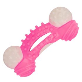 Dog Toys Dog Chew Toy Durable for Aggressive Chewers Teeth Cleaning, Safe Bite Resistant - pink