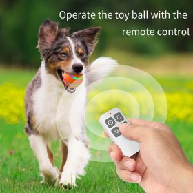 Interactive Dog Chew Toy Ball; Dog Balls Toy; USB Rechargeable Electric Pet Toy With LED Light - Yellow