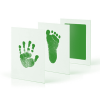 Pet Handprint And Footprint Kit For Dog & Cat; Dog Paw Print Pad Kit; Clean Touch Ink Pad For Pets; 3.7*2.2in - Green - pack of 2