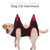 Pet Grooming Hammock For Dog & Cat; Cat Hammock Restraint Bag For Bathing Trimming Nail Clipping - BLACK - L