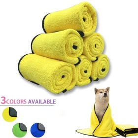 Quick-drying Pet Dog And Cat Towels; Soft Fiber Towels Water-absorbent Bath Towel Cleaning Pet Towel - Green - 60*30cm/23.6*11.8in