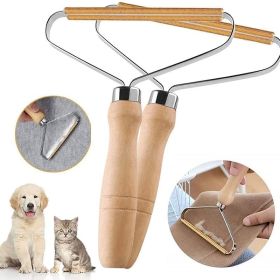 Pet Hair Remover Brush For Dog & Cat; Dog Hair Removal Brush With Wood Handle For Clothes; Blankets - Wood Handle