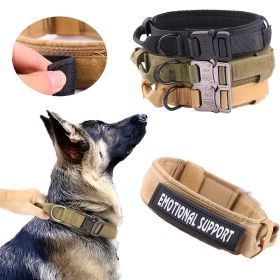 Pet Collar For Dog & Cat; Adjustable Nylon Outdoor Dog Collars For Medium Large Dogs; Dog Collar - Khaki - M