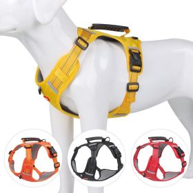 No Pull Pet Harness For Dog & Cat; Adjustable Soft Padded Large Dog Harness With Easy Control Handle - Red - XL