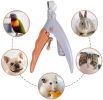 LED Light Pet Nail Clipper- Great for Trimming Cats & Dogs Nails & Claws; 5X Magnification That Doubles as a Nail Trapper; Quick-Clip; Steal Blades -