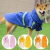 Pet raincoat for large and small dog; PU waterproof big dog raincoat; outdoor reflective dog raincoat - Pink - 4XL