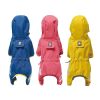 Small dog raincoat; body full surrounding; waterproof poncho pet clothes; with tow holes in the back - turmeric - XL (recommended weight 9-12 jin)