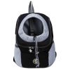 Portable Travel Backpack Outdoor Pet Dog Carrier Bag Mesh - Black - Pet Supplies