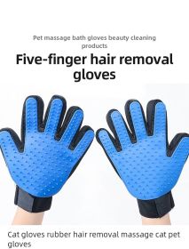 Cat Grooming Glove For Cats Wool Glove Pet Hair Deshedding Brush Comb Glove For Pet Dog Cleaning Massage Glove For Animal Sale - Left and Right