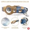 Apple Airtag Integrated Collar - Large - Denim & Cork