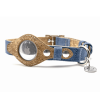 Apple Airtag Integrated Collar - Large - Denim & Cork