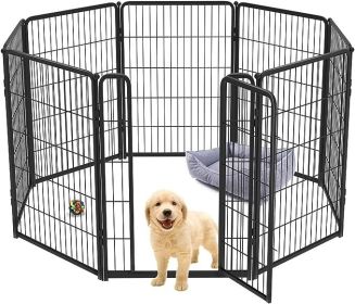 Dog Playpen Designed for Camping, Yard , 32" Height for Medium/Small Dogs, 8Panels - as Pic