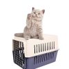 Portable Pet Box Cat & Dog Carrier Cage with Chrome Door  - Dark Blue - Medium