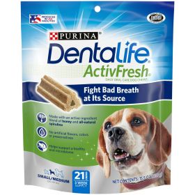 Purina DentaLife Honey & Spirulina Flavor Chunks for Dogs, 21 CT Pouch - Dentalife