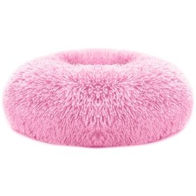 Pet Dog Bed Soft Warm Fleece Puppy Cat Bed Dog Cozy Nest Sofa Bed Cushion L Size - Pink - L