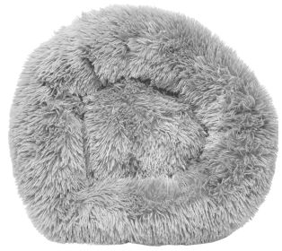 Pet Life 'Nestler' High-Grade Plush and Soft Rounded Dog Bed - Grey - Large