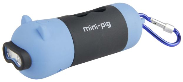 Pet Life 'Oink' LED Flashlight and Waste Bag Dispenser - Blue