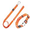 Pet Life 'Advent' Outdoor Series 3M Reflective 2-in-1 Durable Martingale Training Dog Leash and Collar - Orange - Large