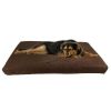 Waterproof Memory Foam Pet Bed- Indoor/Outdoor Dog Bed with Water Resistant Non Slip Bottom and Removeable Washable Cover 44 x 35 - Brown - 44" x 35"