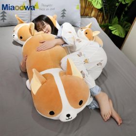 40-80cm Giant Size Cute Corgi Dog Plush Toys Stuffed Animal Puppy Dog Pillow Soft Lovely Doll Kawaii Christmas Gift for Kids - 65cm