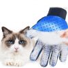 Cute Smart Upgrade Version 259 Tips Pet Hair Remover Gloves Pet Grooming Brush Gloves ( Right hand ) - Blue