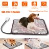 Pet Heating Pad Dog Cat Electric Heating Mat Waterproof Adjustable Warming Blanket - Grey