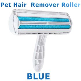 Pet Hair Roller Remover Lint Brush 2-Way Dog Cat Comb Tool Convenient Cleaning Dog Cat Fur Brush Base Home Furniture Sofa Clothe XH - default