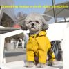 Small dog raincoat; body full surrounding; waterproof poncho pet clothes; with tow holes in the back - Rose red - L (recommended weight 6-9 jin)