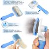 Pet Hair Grooming Remover Pets Dogs Grooming Tools - Blue - Grooming Brush