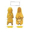 Small dog raincoat; body full surrounding; waterproof poncho pet clothes; with tow holes in the back - turmeric - XL (recommended weight 9-12 jin)