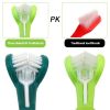 Three Sided Pet Toothbrush Three-Head Multi-angle Toothbrush Cleaning Dog Cat Brush Bad Breath Teeth Care Tool - B02