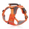 No Pull Pet Harness For Dog & Cat; Adjustable Soft Padded Large Dog Harness With Easy Control Handle - Orange - XL