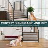 Portable Guard Net Stairs Doors Pets Dog Cat Baby Safety Gate Mesh Fence - Black - S