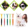 Three Sided Pet Toothbrush Three-Head Multi-angle Toothbrush Cleaning Dog Cat Brush Bad Breath Teeth Care Tool - B05