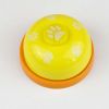 Pet training bell dog paw print bell ringer pet trainer cat bell ringer - Orange bottom [yellow]