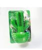 Cactus Shape Dog Toothbrush Stick Puppy Dental Care Brushing Stick Effective Doggy Teeth Cleaning Massager Natural Rubber Bite Resistant Chew Toys - G