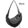 Pet Puppy Carrier S/L Outdoor Travel Dog Shoulder Bag Mesh Oxford Single Comfort Sling Handbag Tote Pouch - Black - L